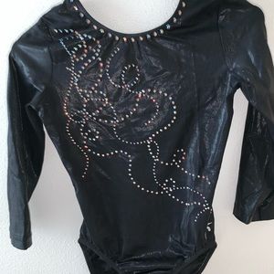 Sparkly black leotard